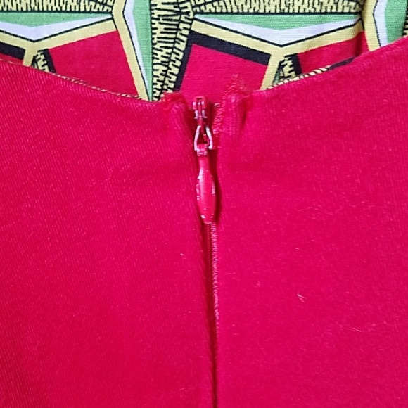 Handmade African Ethnic Skater Circle Skirt Dress - Picture 6 of 7